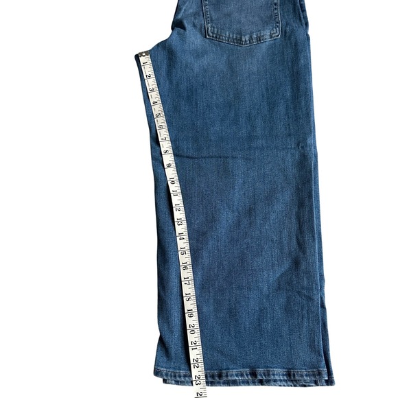 NWT Old Navy High Rise WOW Wide Leg Womens 12P Boho Western Denim Medium Wash - Picture 9 of 9